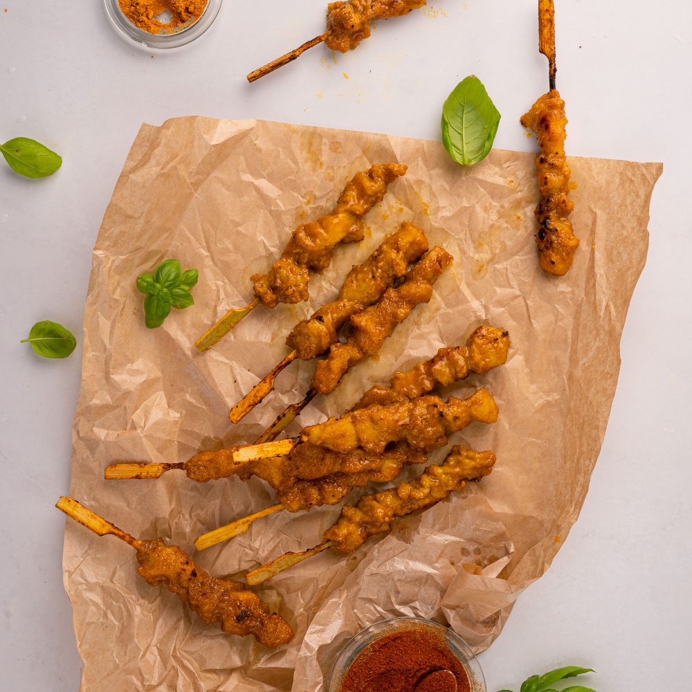 Yakitori satay spyd på 30 g – kulgrillet og krydret med asiatisk smag